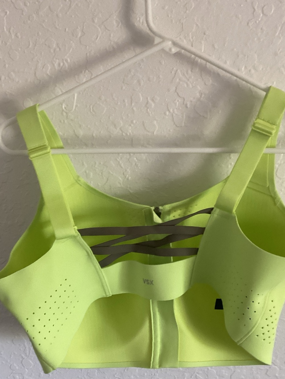 Victoria's Secret Neon Lime Front-Zip Sports Bra with Wide Straps - Picture 3 of 5